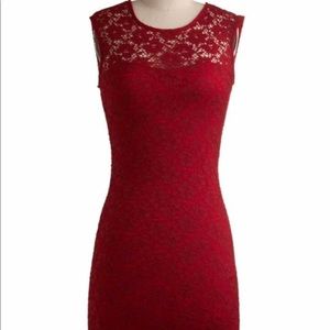 Modcloth Ruby Blooms Dress